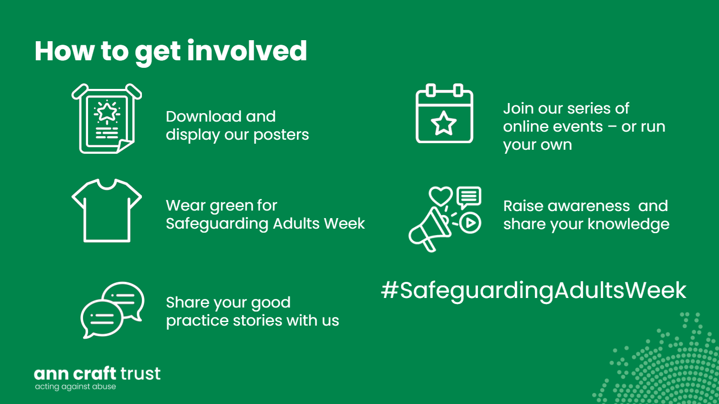 Safeguarding Adults Week How to get involved