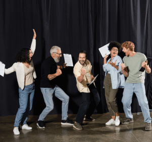 5 people on stage